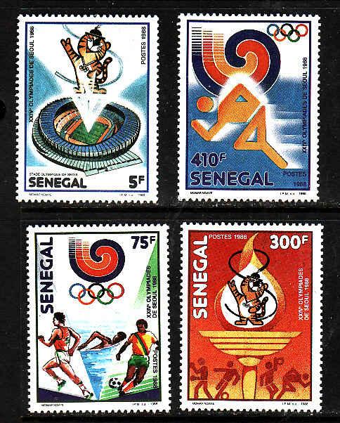 Senegal-Sc#786-9-unused NH set-Sports-Summer Olympics-Seoul-1988-