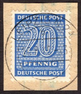 1945, Germany, West Saxony, 20pf, Used, Sc 14N9