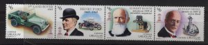 Uruguay stamp 1997 - INDEPEX ´97 early vehicles 1st Land Rover Ford