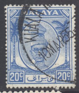 Malaya Perak Scott 123 - SG140, 1950 Sultan 20c Blue used