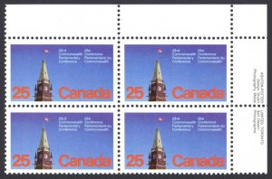 Canada Sc# 740 MNH PB UR 1977 25c Peace Tower
