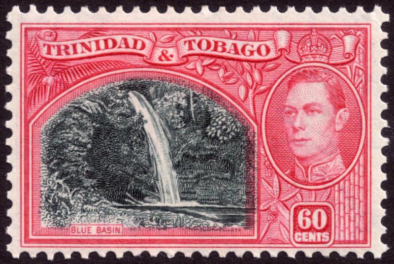 Trinidad & Tobago 1938 60c Myrtle-Green & Carmine SG254 MH