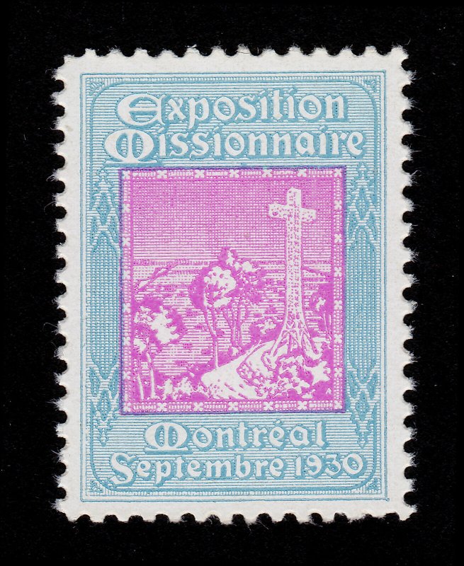 CANADA POSTER STAMP EXPOSITION MISSIONNAIRE MONTREAL 1930 MNH-OG