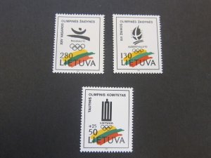 Lithuania 1992 Sc 422-24 set MNH