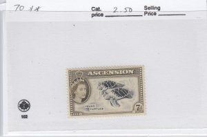 Ascension 70 Turtles mnh