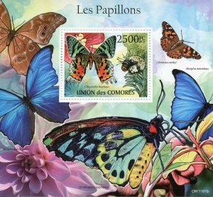 Comoro Islands 2011 BUTTERFLIES s/s Perforated Mint (NH)