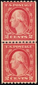 488, Mint VF NH 2¢ Coil Line Pair - A BEAUTY! - Stuart Katz