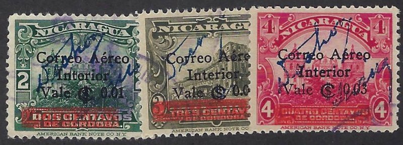 NICARAGUA C121-23 USED BIN $.75 PLACE