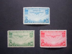 1935-1937 #C20 C21 C22 Transpacific Issues MNH OG F/VF #4a Includes New Mounts