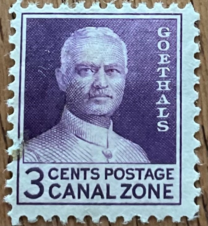 Canal Zone #117 *MNH* PM Single Scuff on Left Front Maj General G W Goethals L48