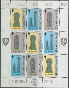 Isle of Man 1978 SG136-138 Europa Crosses sheet MNH