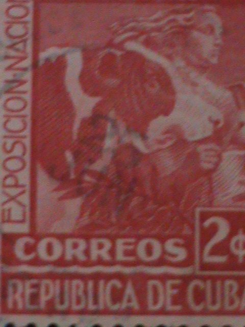 ​CUBA-1947-SC#405 NATIONAL LIVESTOCK EXPOSITION CTO-77 YEARS OLD FANCY CANCEL