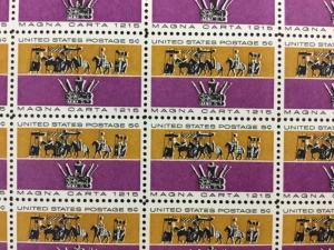 {BJ stamps}  #1265 MNH    5 cent sheet of 50.   Magna Carta.    Issued in 1965