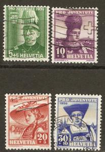 Switzerland B96-9 Mi 359-62 Used VF 1939 SCV $13.80