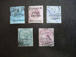 Stamps - Ceylon - Scott# 97,107,108,117,123 - Used Part Set of 5 Stamps