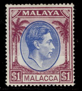 MALAYSIA - Malacca GVI SG15, $1 blue & purple, M MINT. Cat £21.