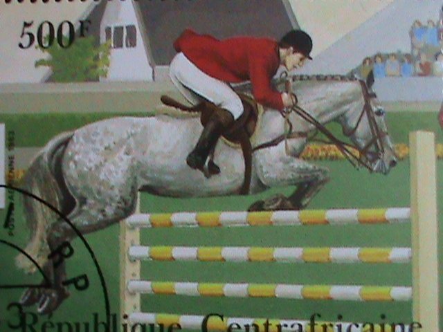 CENTRAL AFRICA-1983- OLYMPIC -HORSE RIDING- CTO S/S VERY FINE PLEASE WATCH