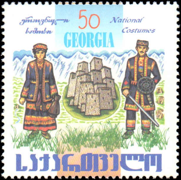 Georgia #291-293, Complete Set(3), 2002, Costumes, Never Hinged