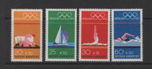 Germany  #B485-88 (1972 Summer Olympics set) VFMNH sets CV $6.00