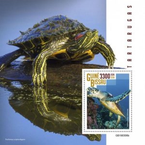 Guinea-Bissau - 2019 Turtles on Stamps - Souvenir Sheet - GB190306b