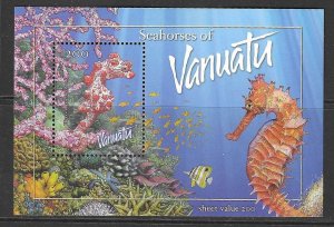 VANUATU SGMS913 2003 SEAHORSES MNH