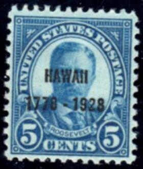 US Stamp #648  MLH - 'Hawaii 1778-1928' Overprint Issue