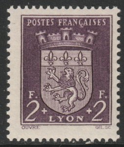 France Scott B124 - SG734, 1941 National Relief Fund 2f + 2f MH*