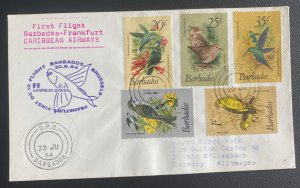 1964 Barbados First Flight Airmail Cover To Germany DC 10 Caribbean Airways