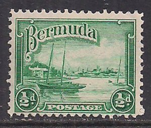 Bermuda 1936 - 37 KGV1 1/2d Green SG 98 MNH ( C1100 )