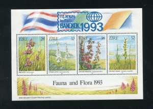 Ireland Orchids, Fauna and Flora Bangkok Inscription Stamp Sheet MNH 1993