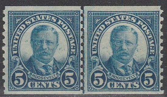 US #602 MNH Joint Line Pair  CV $22.50 (A3291)