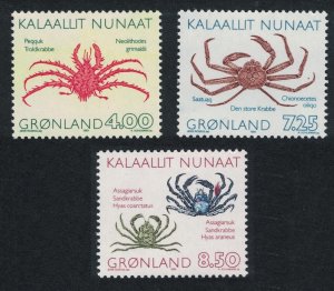 Greenland Crabs 3v 1993 MNH SG#247-249