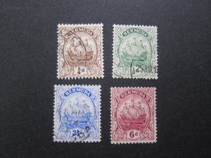 Bermuda 1910 Sc 40,41-44 FU