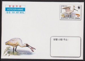 Korea Birds WWF Black-faced Spoonbill Aerogram 2009