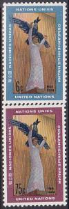 United Nations 183-4 1968 Statue Cpl MNH