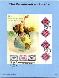 USPS SOUVENIR PAGE THE PAN-AMERICAN INVERTS 2001