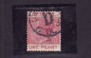 Grenada -Sc#30-1p rose  QV used-dated Grenada D Oc 6  1893