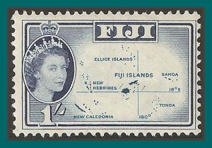 Fiji Stamps 1961 Map, 1s mint 171,SG306