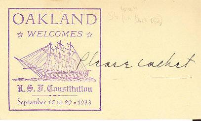 US  Frigate Constitution - Cover & Card