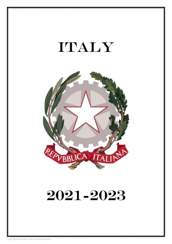 Italy 2021-2023 Updates  PDF (DIGITAL)  STAMP ALBUM PAGES