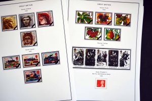 COLOR PRINTED GREAT BRITAIN 1990-1999 STAMP ALBUM PAGES (58 illustrated pages)