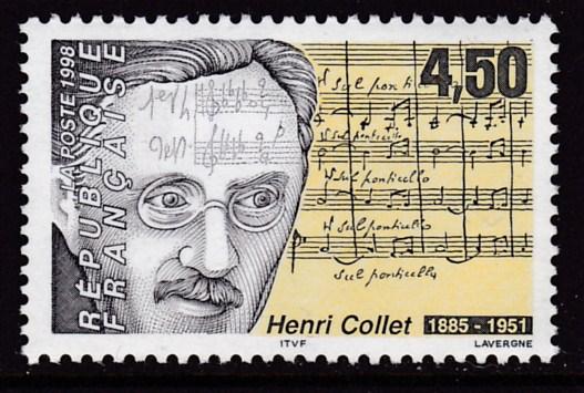 France 1998 Scott 2661 4.5fr. Henri Collet Composer  VF/NH
