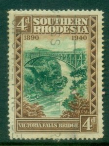 Southern Rhodesia 1940 Rhodes Centenary 4d Victoria Falls Bridge FU