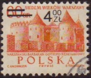 Poland 1972 Sc#1924,4zl on 60gr Orange Warsaw 700th Anniversary USED.