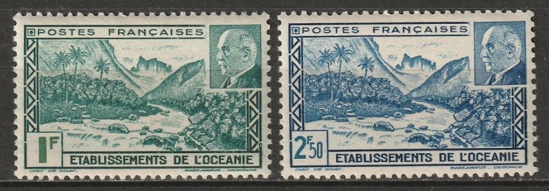 French Polynesia 1941 Sc 125A-B set MLH*
