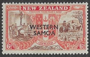 Samoa # 193   Peace:  Freedom from Want  6d.  (1) VLH Unused