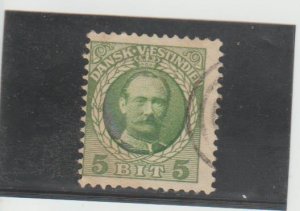 Danish West Indies  Scott#  43  Used  (1908 Frederik VIII)