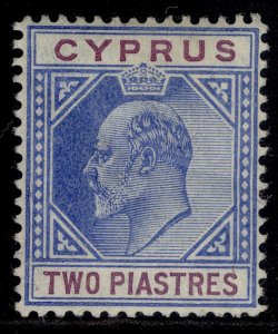 CYPRUS EDVII SG65, 2pi blue & purlple, M MINT. Cat £23. 