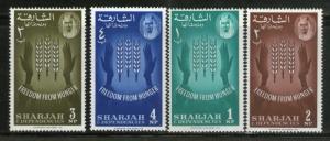 Sharjah - UAE 1963 Freedom From Hunger FAO Agriculture Sc 36-39 Set MNH # 13321A