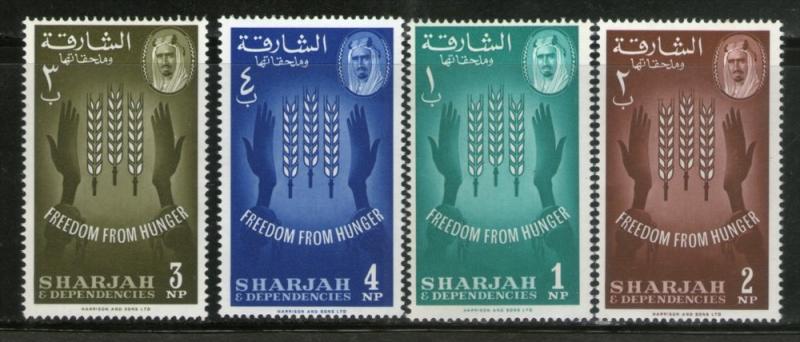 Sharjah - UAE 1963 Freedom From Hunger FAO Agriculture Sc 36-39 Set MNH # 13321A